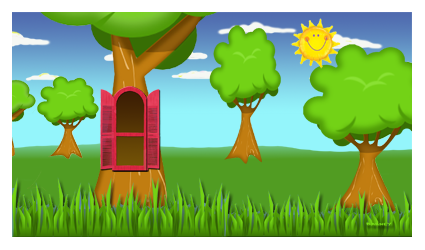 Wee Bee World backgroud art scene